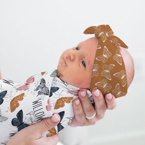 Swaddle Blanket and Headband Set Etsy