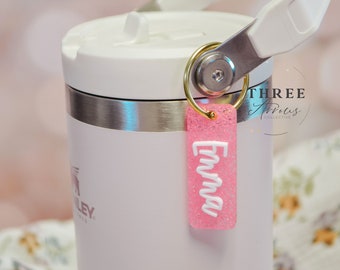 Water Bottle Name Charm, Owala Charm Freesip Name Tags, Personalized Stanley Cup Name Charms, 16/24/32/40oz Name Water Bottle Tag for Kids