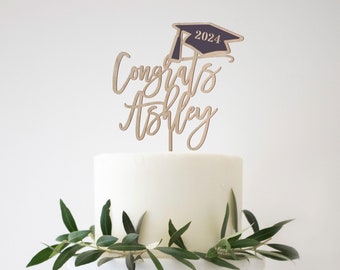 Class of 2024, Graduation Cake Topper for Grads, Graduation Party Décor, High School Senior Cake Topper, Custom Grad Topper