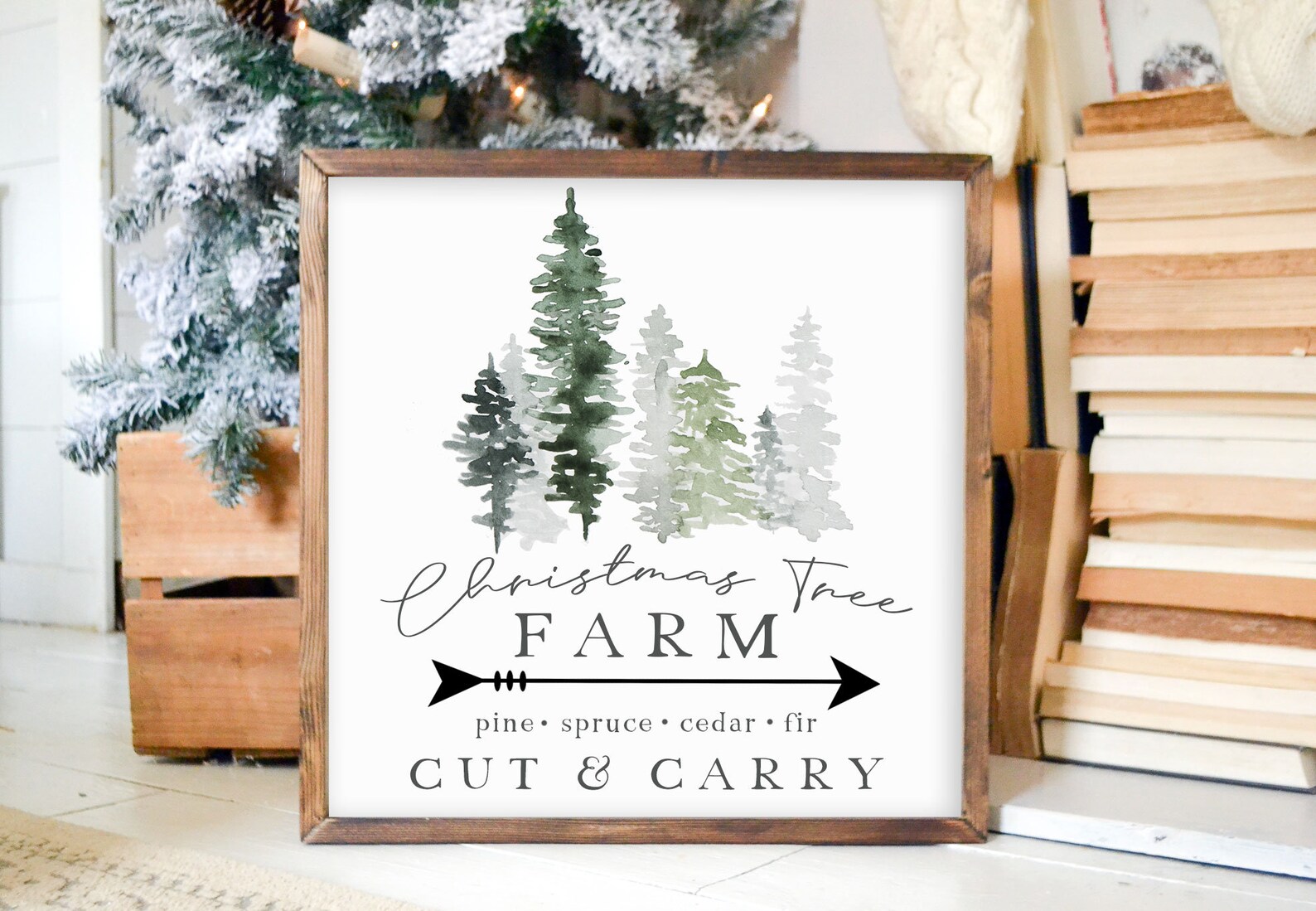 Christmas Tree Farm Cut and Carry Tree Farm Sign Merry Etsy