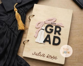 Libro de visitas de graduación, Tarjetero de graduación, Libro de visitas con cámara Polaroid, Recuerdo personalizado de graduado de 2026, Decoración de libro de visitas con fotos