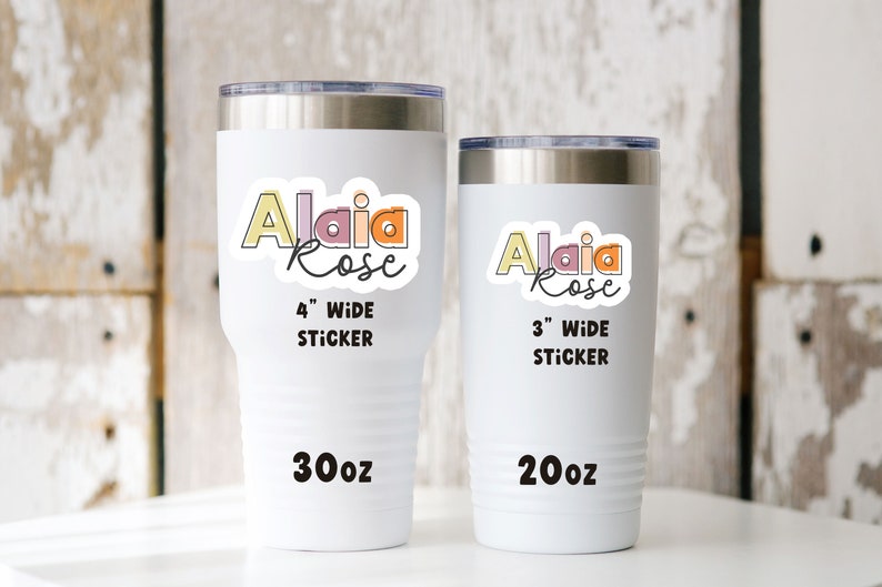 Water Bottle Sticker, Custom Name Decal, Name Stickers for Kids, Vinyl Name Decal, Name Sticker for Tumbler Cups, Custom Name Labels image 3