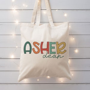 Kid overnight bag, personalized name tote for kids, Weekend Bag, sleepover bag, carry on tote bag, Summer Camp Sports, Preschool Tote Bag