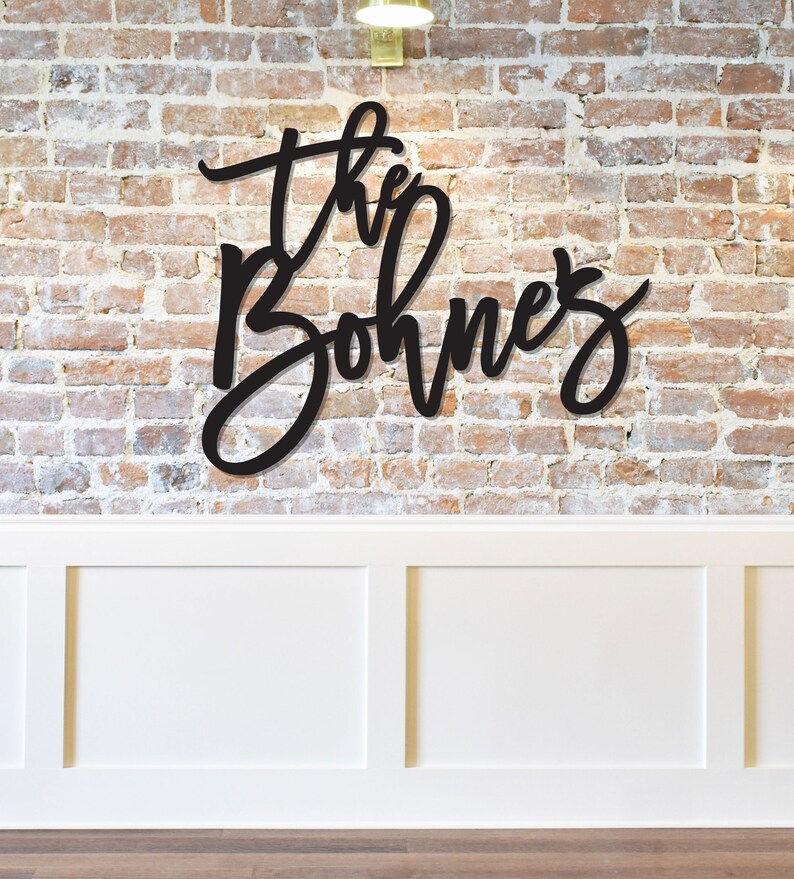 Wood Name Sign Wedding Backdrop Sign Cutout Custom Family Name Etsy