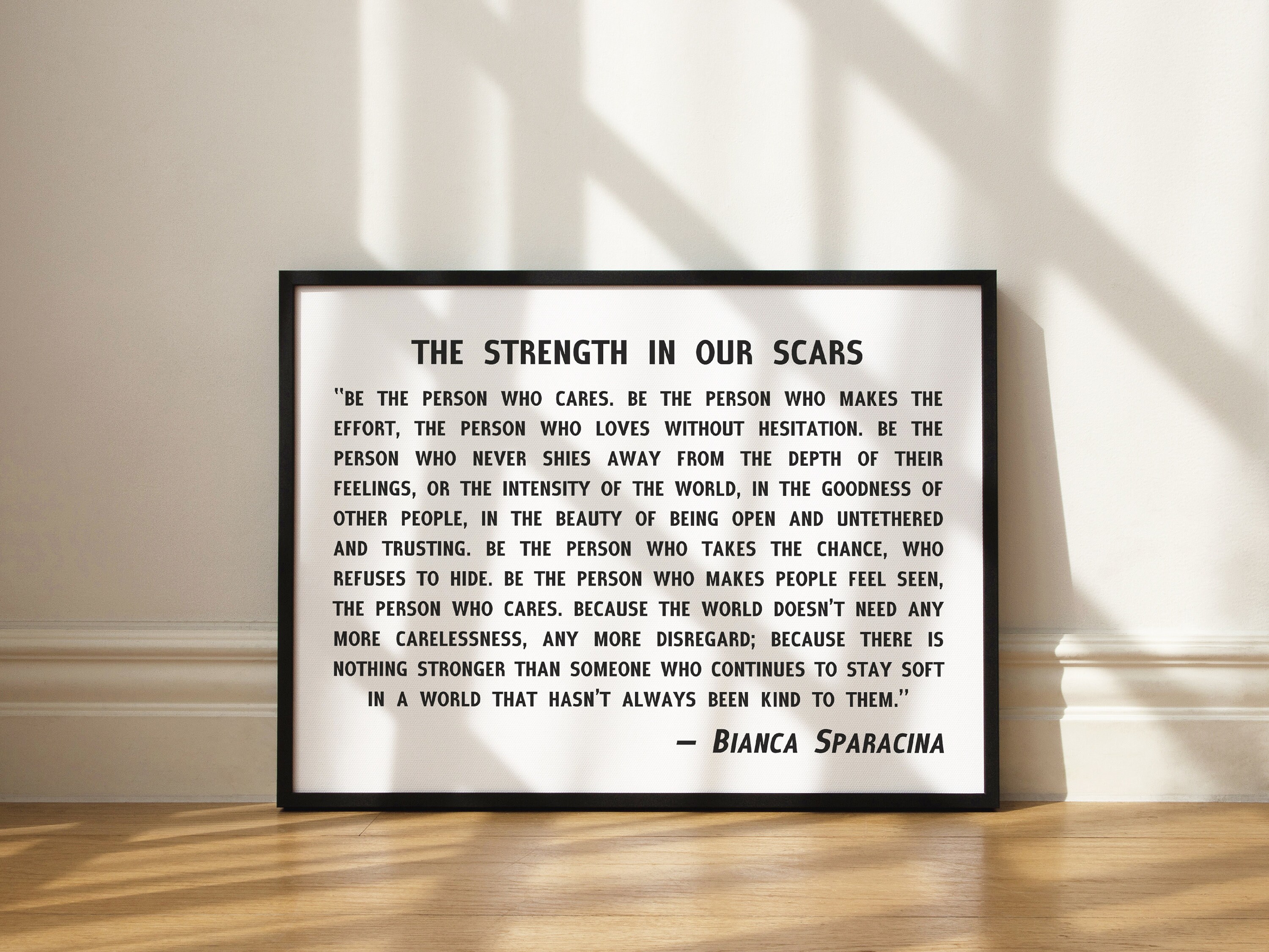 Framed Canvas Quote Sign The Strength in our Scars | Etsy