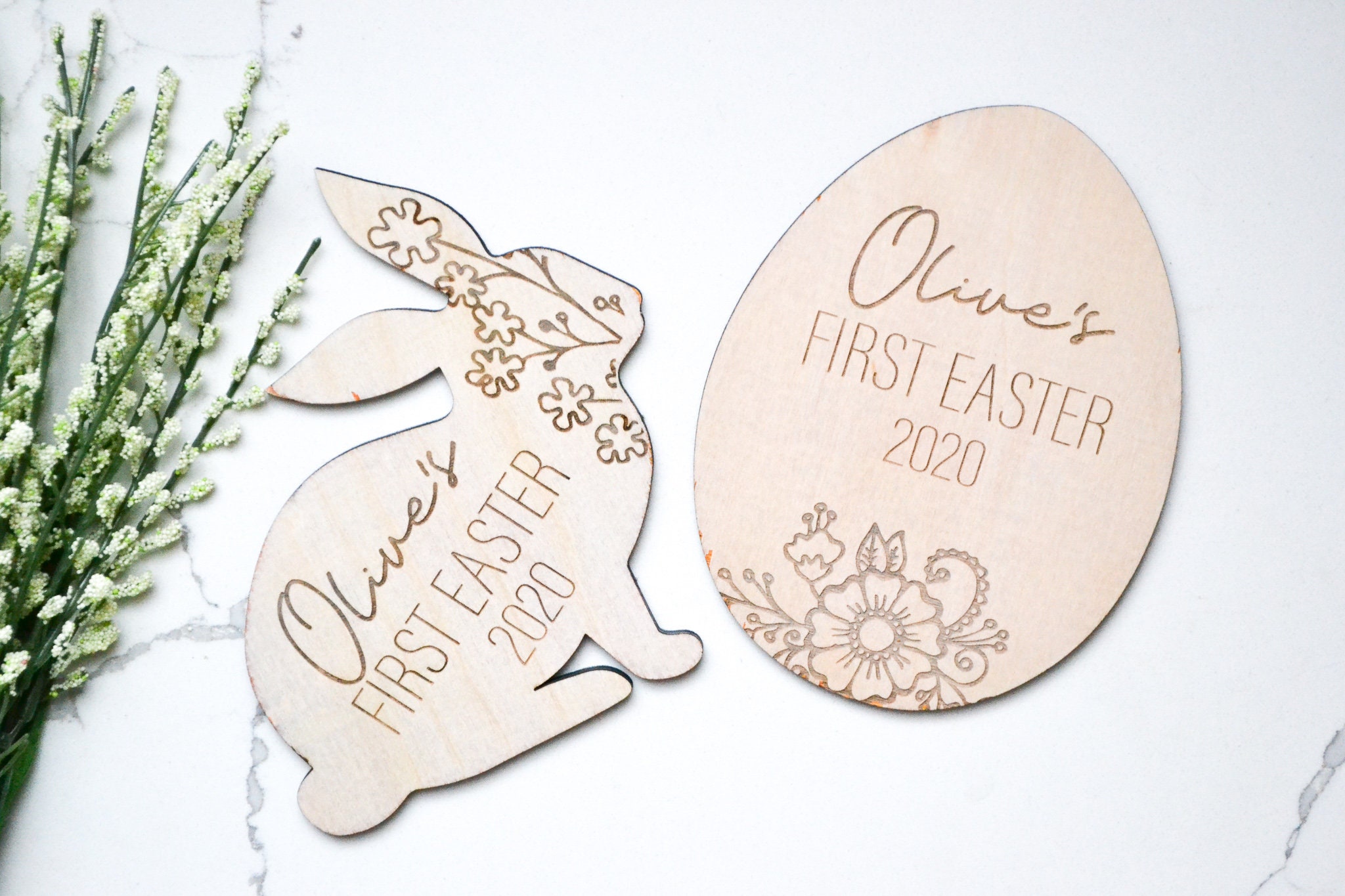 Baby's First Easter Baby Announcement Wood Easter Egg | Etsy