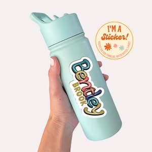 Water Bottle Sticker, Custom Name Decal, Name Stickers for Kids, Vinyl Name Decal, Name Sticker for Tumbler, Custom Name Labels