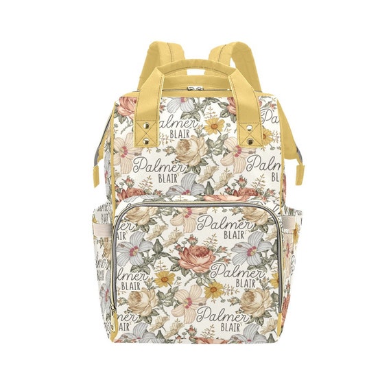 Personalized Diaper Bag Baby Name Diaper Bag Hibiscus Rose Etsy