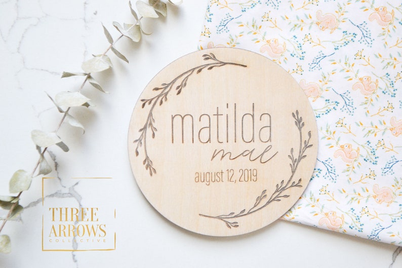 Annonce de naissance Nom de bébé Signe de bois Signe  Etsy