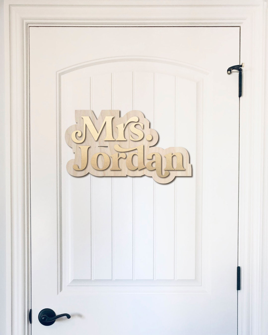3D Personalized Classroom Door Sign Wood Teacher Name Cutout Custom ...