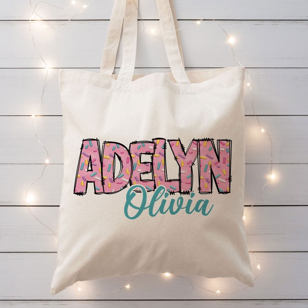 Kid overnight bag, personalized name tote for kids, Weekend Bag, sleepover bag, carry on tote bag, Summer Camp Sports, Preschool Tote Bag