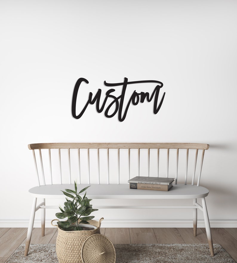 Custom Word Cutout Wall Decor Phrase Cutout Decor Housewarming Etsy