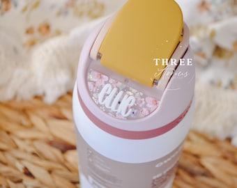 Owala Accessories Freesip Name Plate, Faux Pressed Flowers Adhesive Custom Water Bottle Topper Personalized, 16/24/32/40oz Water Bottle Tags