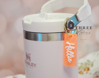 Water Bottle Name Charm, Owala Charm Freesip Name Tags, Personalized Stanley Cup Name Charms, 16/24/32/40oz Name Water Bottle Tag for Kids