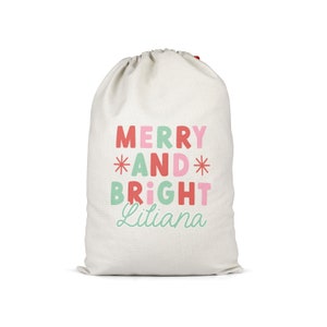 Jumbo Santa Sack, Personalized Christmas Gift Bag, Holiday Toy Sack Extra Large, Oversize Santa Bag, Christmas Bag for Presents