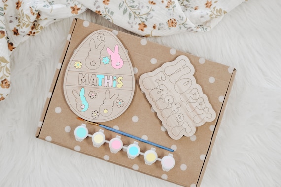 Easter DIY Paint Kits, Easter Basket Stuffers, Paint your own Easter Eggs, Easter Decorations, Personalized Kids Crafts, Easter Crafts
