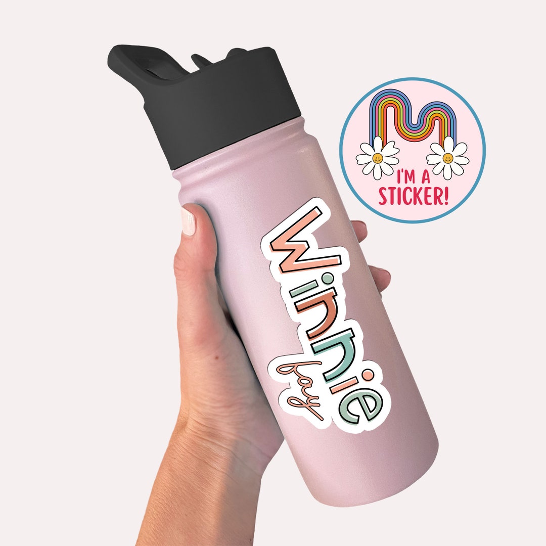 Water Bottle Sticker, Custom Name Decal, Name Stickers for Kids, Vinyl ...