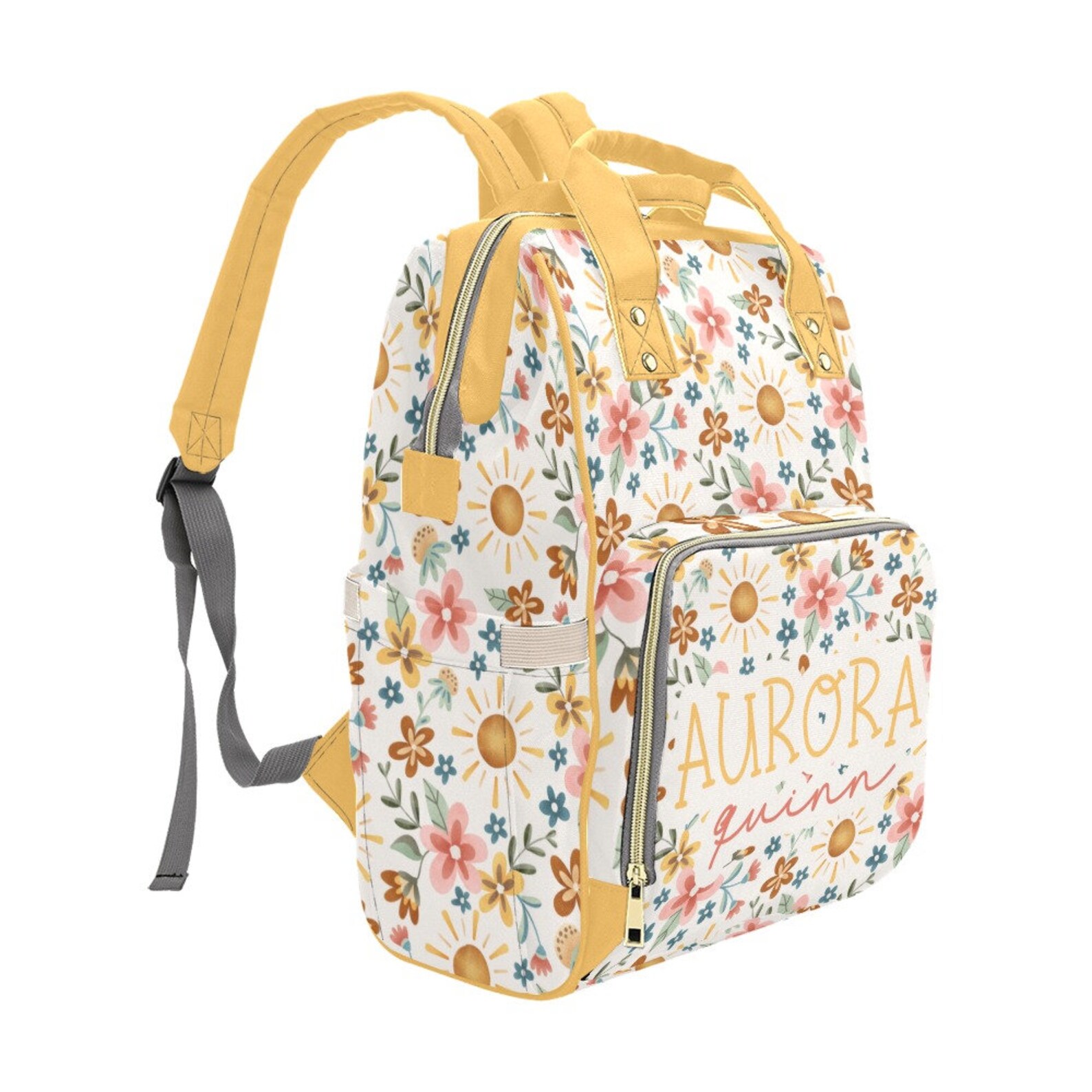 Personalized Diaper Bag Baby Name Diaper Bag Boho Sunshine Etsy