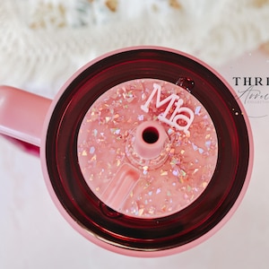 BruMate Era Name Plate, Glitter Flake Tumbler Topper Tag Personalized, 30/40oz Tumbler Name Tags for Era Personalized Tumbler Topper for Lid