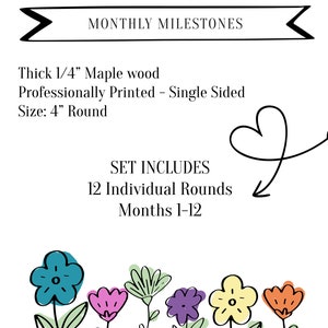 Rust Sunburst Baby Milestone Markers Month to Month Engraved Wood Cutout Wood Baby Milestone Monthly Milestone Picture Prop New Baby Gift image 4