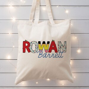 Kid overnight bag, personalized name tote for kids, Weekend Bag, sleepover bag, carry on tote bag, Summer Camp Sports, Preschool Tote Bag