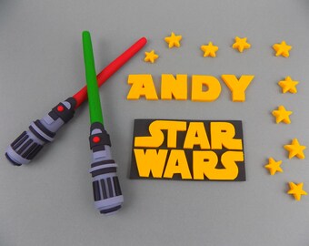 Handmade STAR WARS 1-7 set (check description) logo Darth Vader cake topper edible personalised decoration,shipping from UK