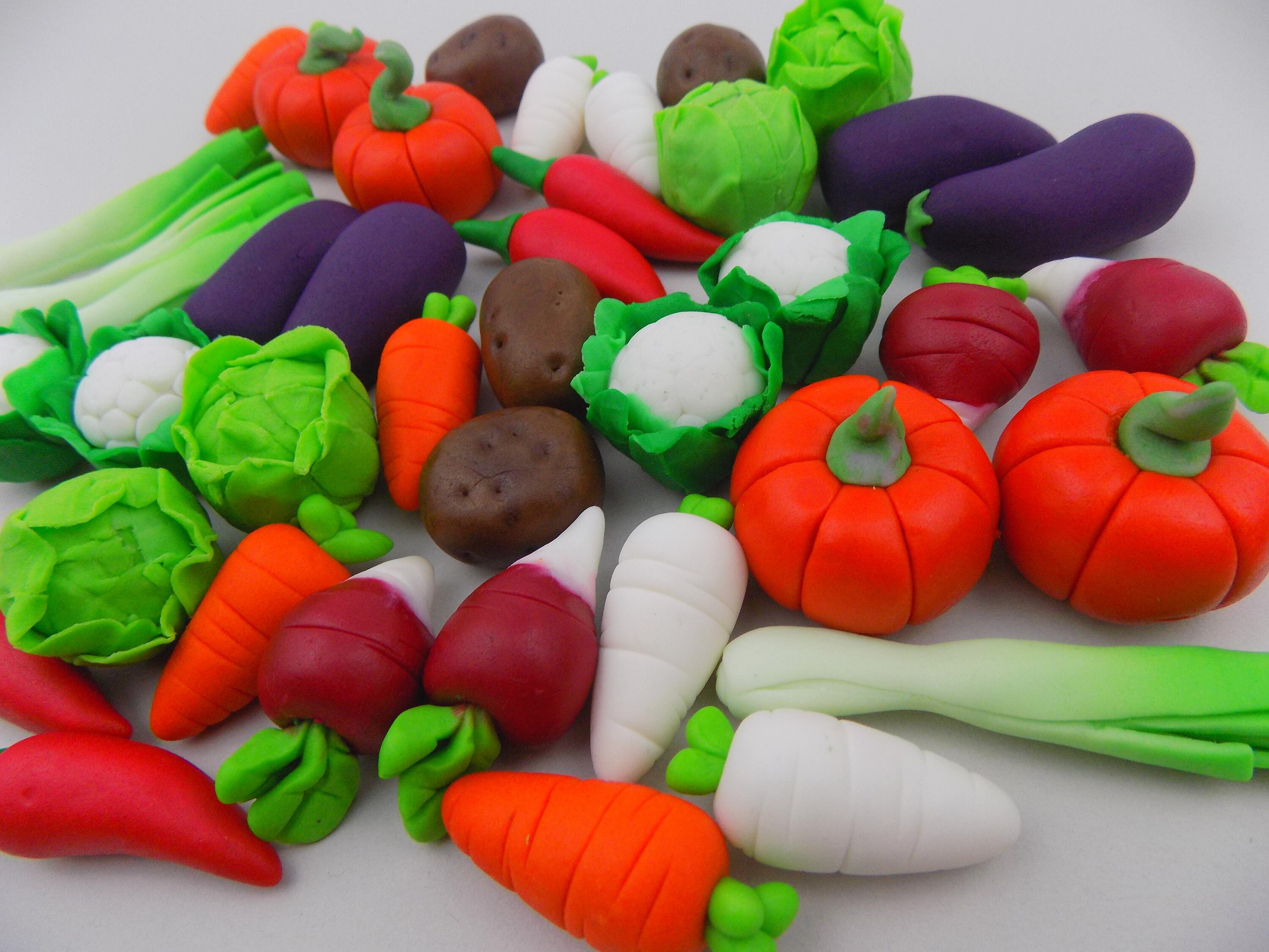 Pate De Sucre Comestible De Gateau De Legumes Faite A La Main Etsy