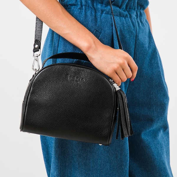 Medium Size Leather Bag Etsy