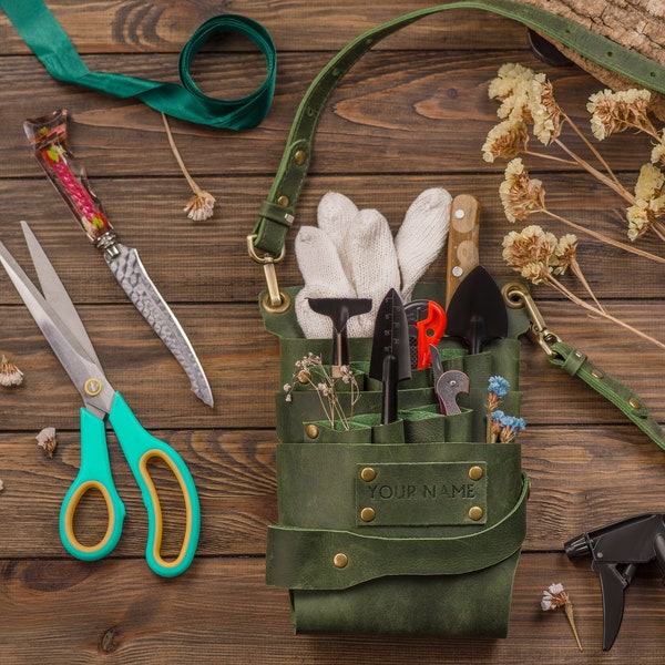 Floristen-Werkzeugbeutel Personalisiert, Gürteltasche für Werkzeuge für Landwirt-Floristen, personalisiertes Geschenk für Floristen