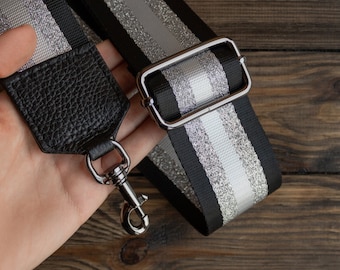 Wide Cotton webbing purse strap, Replacement Bag Straps, Messenger CrossBody Bag Strap, Detachable 2 Inches Wide adjustable Strap