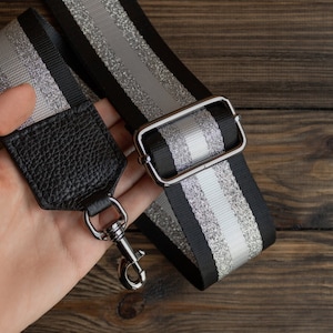 Wide Cotton webbing purse strap, Replacement Bag Straps, Messenger CrossBody Bag Strap, Detachable 2 Inches Wide adjustable Strap
