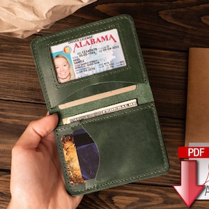 Patrón Pdf, Patrón billetera cuero, DIY cuero, Plantilla billetera DNI, Cartera pequeña mujer Pdf, Patrón billetera cuero hombre, Cartera tarjeta pdf