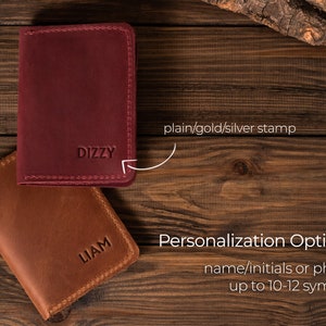 Cartera de cuero personalizada para hombre, billetera delgada con bolsillo frontal, tarjetero de cuero, billetera de cuero personalizada para hombre, regalo para hombre imagen 9
