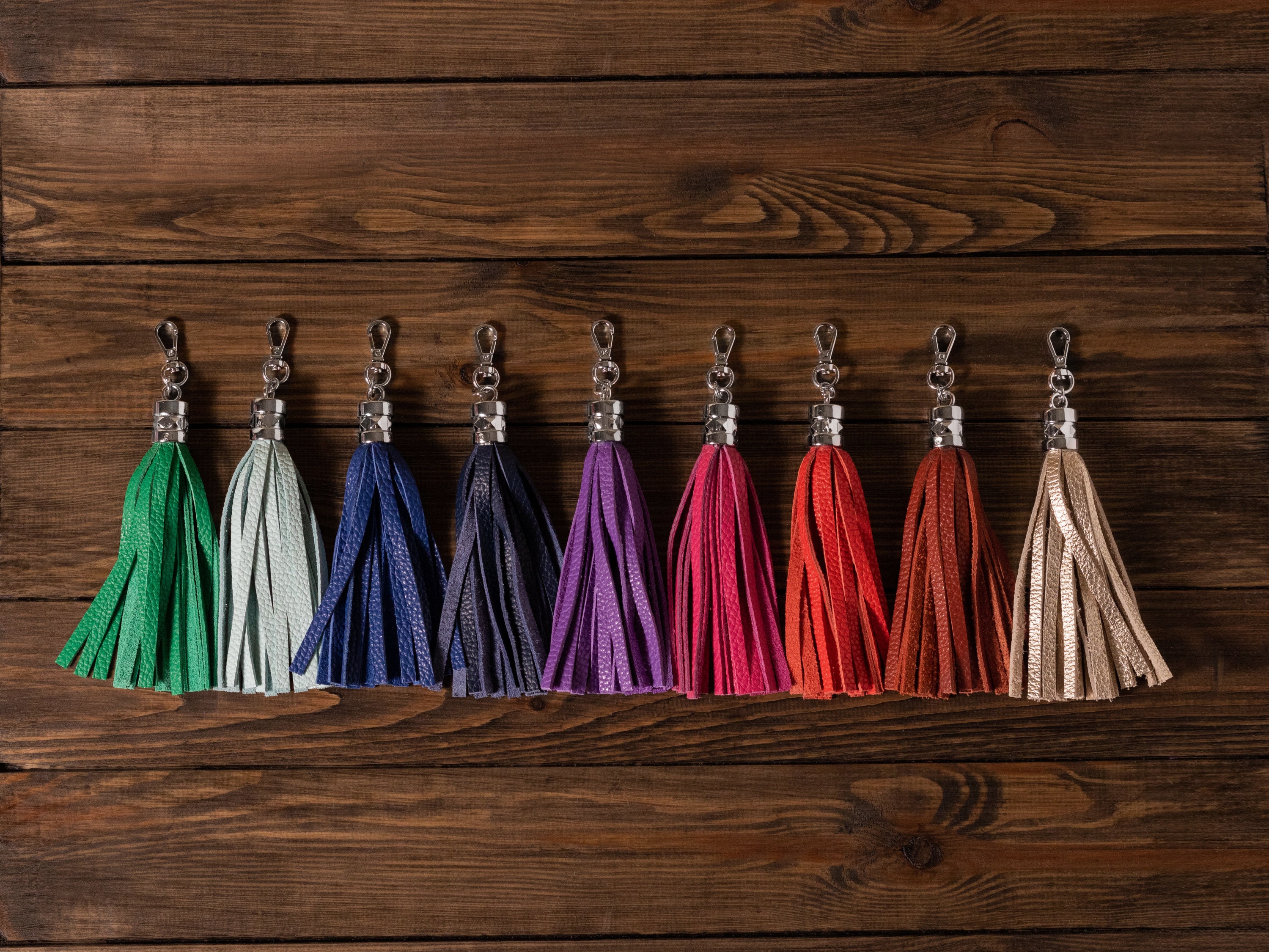Brahmin outlet tassel keychain