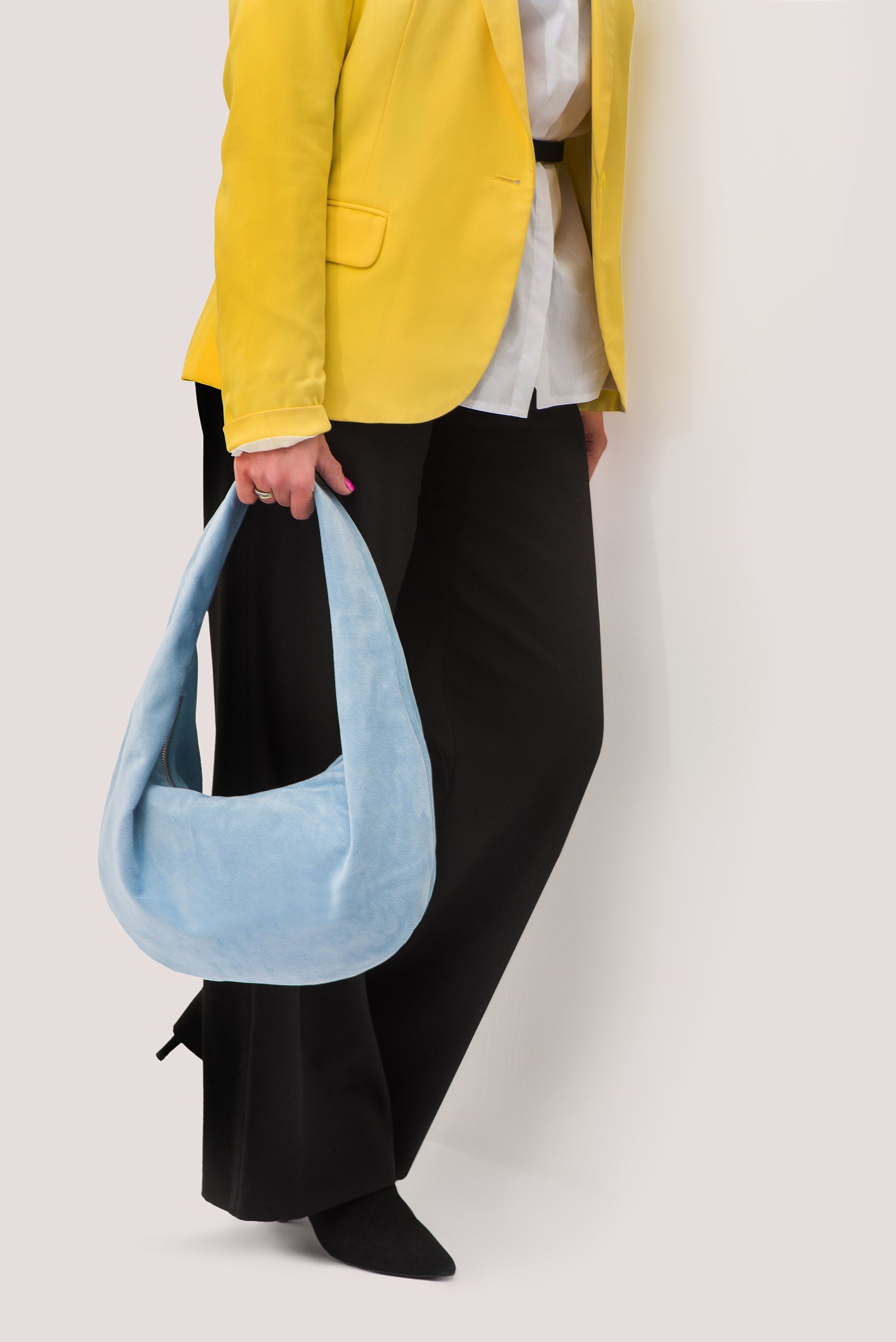 ショルダーバッグ・ポシェット KYLIAN Sia Suede 2color Sia suede hobo bag Suede Bucket Bag - Parisa KJ