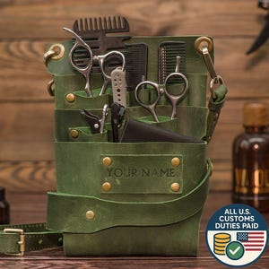 Hairdresser&#39;s Tools Pouch Personalized, Belt Bag For Tools For Barber, Personalised Gift For Hairdresser