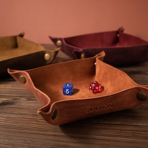 Valet Tablett Benutzerdefinierte Catchall Leder Valet Tablett Personalisierte Valet Tablett Leder Schreibtischablage Handgefertigte Geschenke für Männer