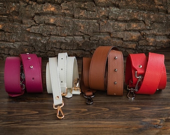 Adjustable Leather Bag Strap, Messenger bag strap, Crossbody Strap Luggage Cross Body Multi Color Detachable Bag Strap -Bag Accessories