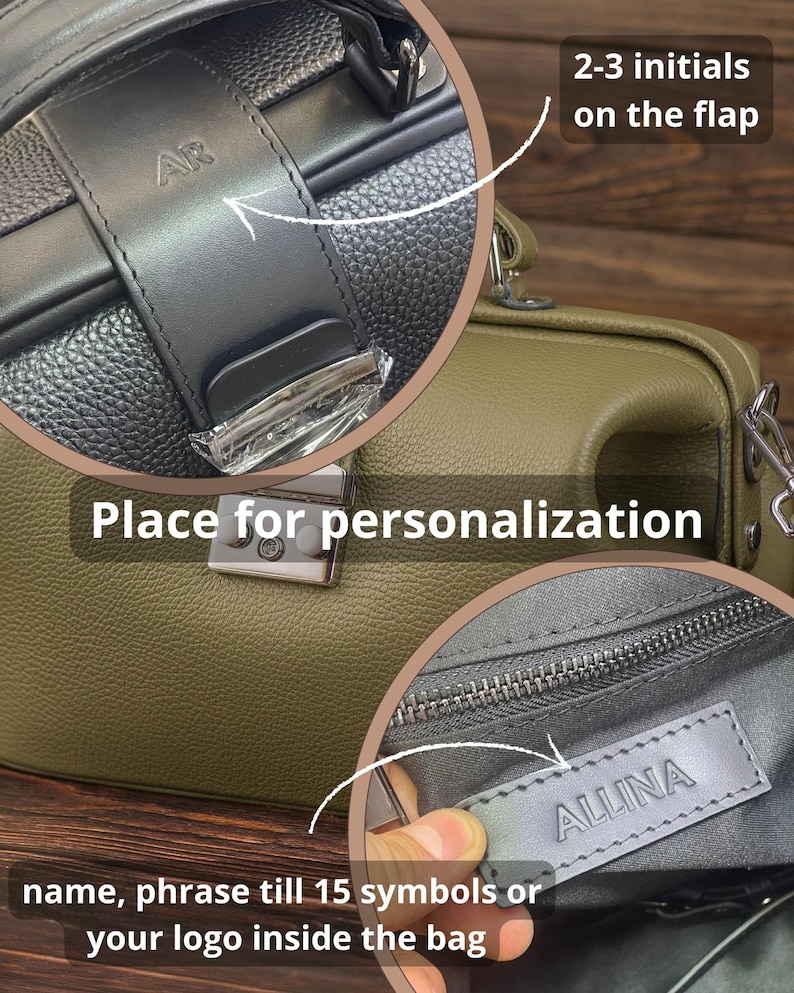 Leather Purse Bag, Doctor Style Bag, Women's Crossbody Bag, Leather Handbag image 6