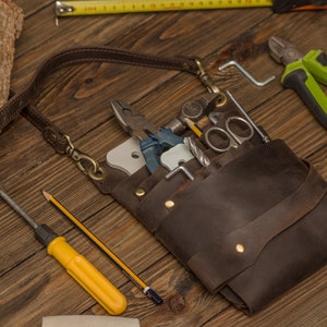 Gürteltasche für Werkzeuge, Leder-Werkzeugtasche für Mann, Gürteltasche für Werkzeuge, Werkzeug-Organizer