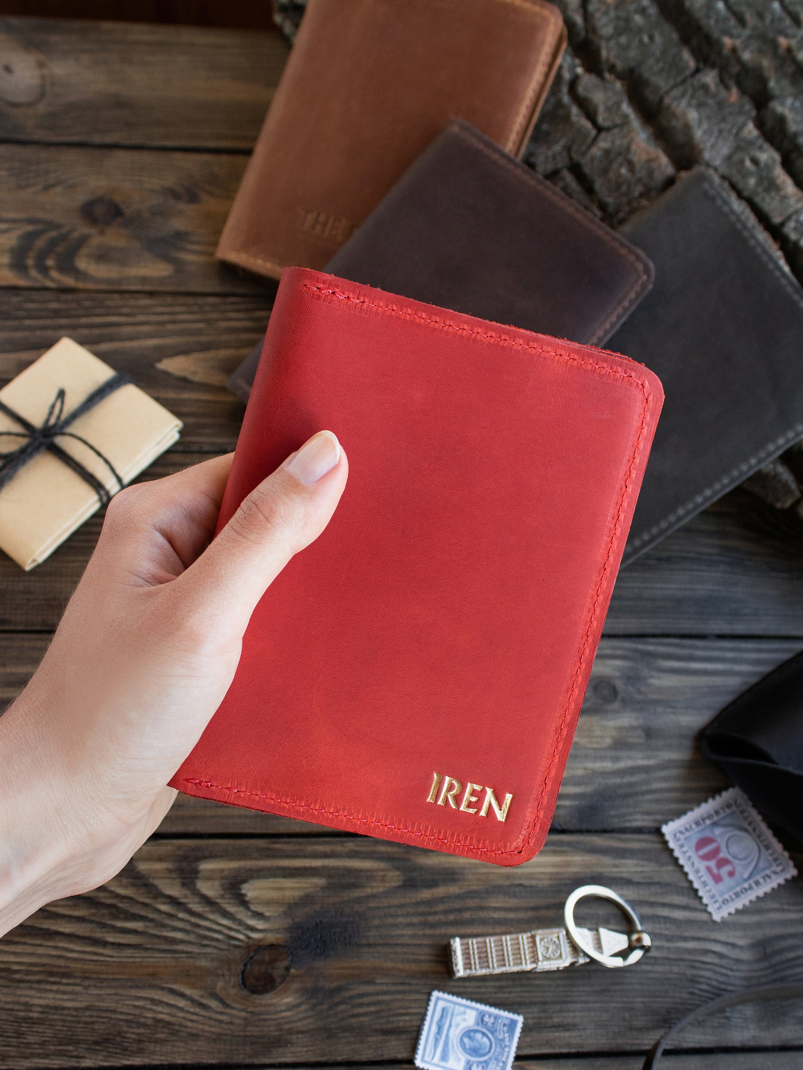 Personalized Passport Cover Leather Passport Holder Monogram Etsy