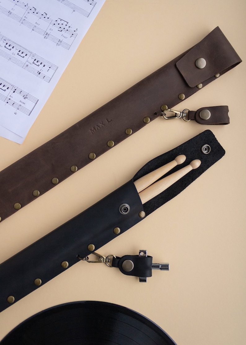 Custom Drumstick Leather Bag Personalized Drummer Gift Drum Etsy