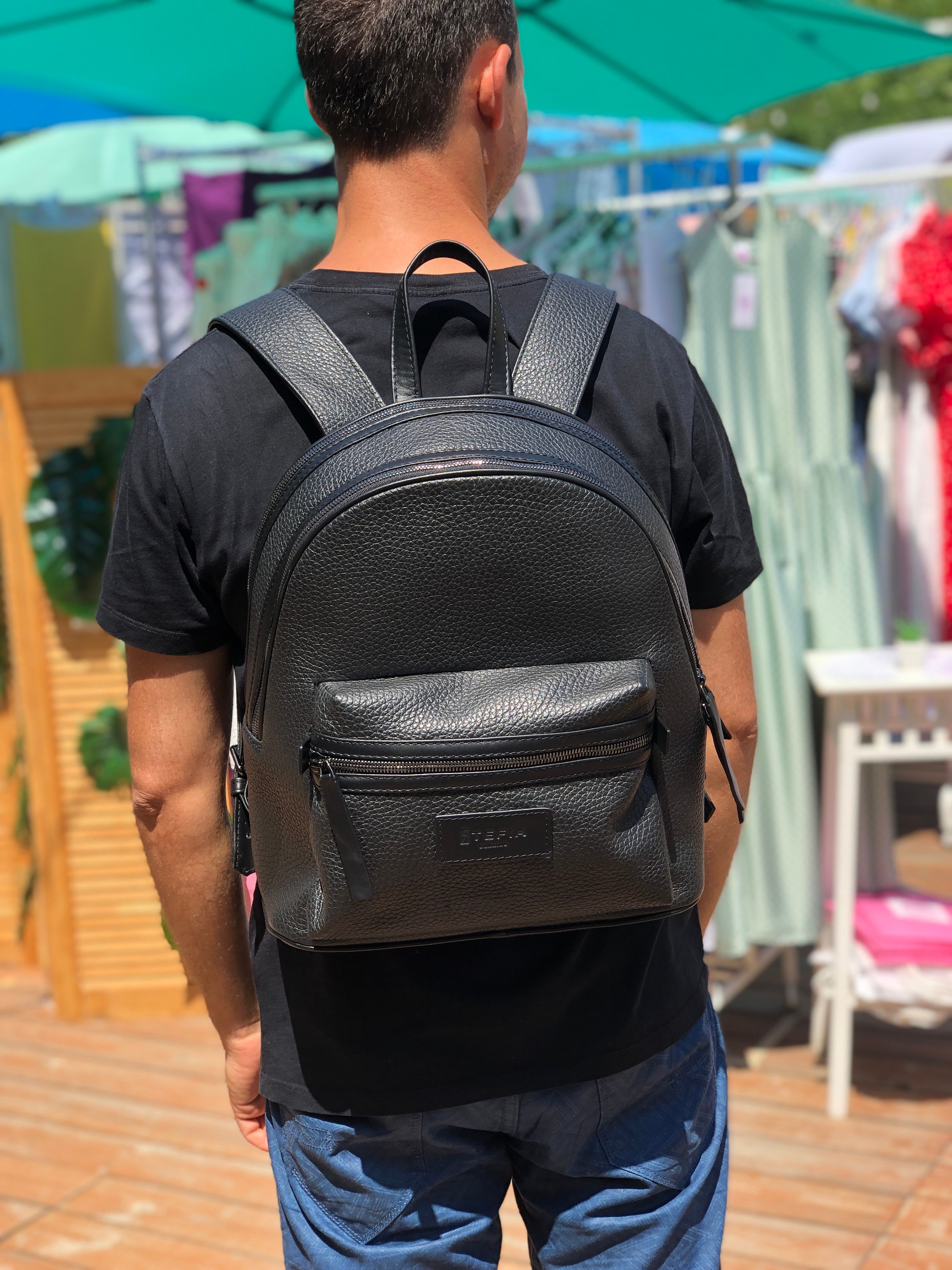 black label hipster leather backpack Black Leather Backpack Unisex, Laptop Hipster Bag for Men, School Backpack,  Large City Rucksack, Sports Leather Bag