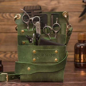 Pochette à outils de coiffeur, sac ceinture à outils en cuir pour coiffeur, cadeau personnalisé pour coiffeur