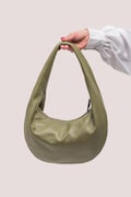 Green Leather Hobo Bag - Hobo Bag - Leather Purse - Medium Shoulder Bag in Khaki Leather - Leather Bag - Raunded Soft Bag - Gift for Girl product logo