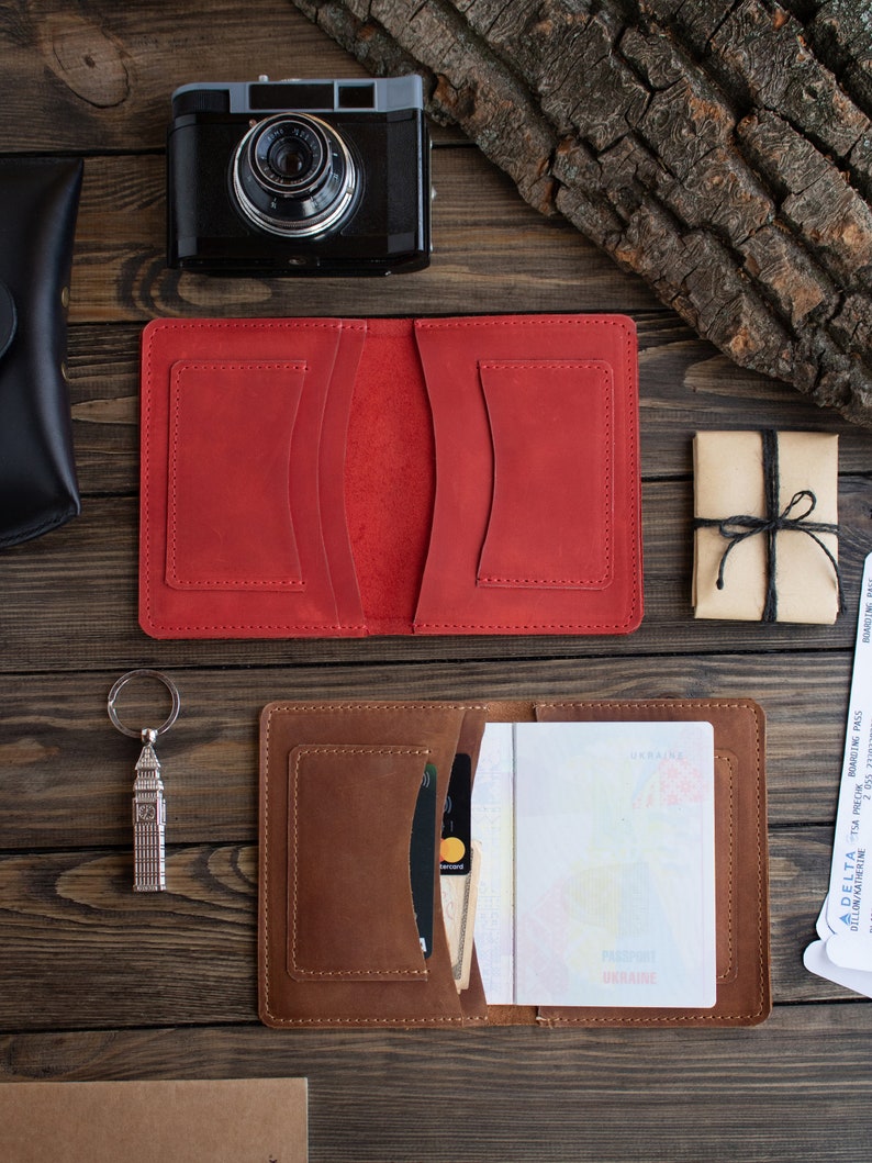 Personalized Passport Cover Leather Passport Holder Monogram Etsy