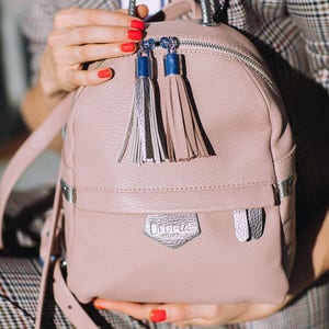 SAC À DOS EN CUIR - SAC À DOS ITALIEN -Sac en cuir souple esthétique - Sac à dos en cuir mignon pour femmes Turmalinum -Sac à dos décontracté