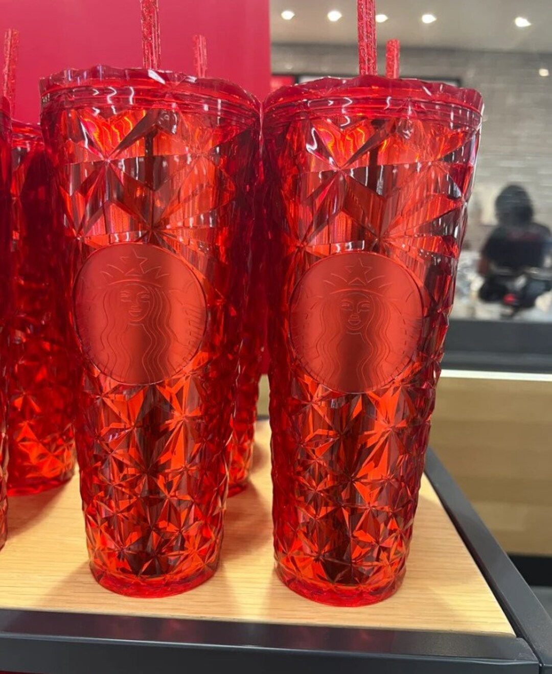 New Starbucks Cup Brand New 2023 Poinsettia Red Prism Etsy
