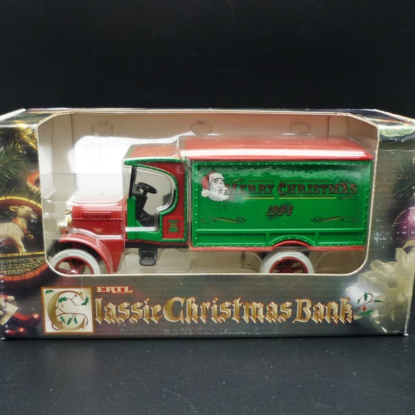 Vintage ERTL-1923 Kenworth Delivery Truck Christmas Coin Bank-1994-New In Box, Die Cast Metal Coin Bank, Die Cast Truck