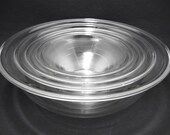 Vintage Clear Pyrex Mixing Bowls, Pyrex Mixing Bowl Set, Pyrex Bowls, Pyrex Nesting Bowls, Pyrex Clear Glass Mixing Bowls,Glass Mixing Bowls